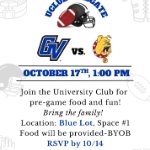 University Club Football Tailgate GV vs. Ferris on October 17, 2026